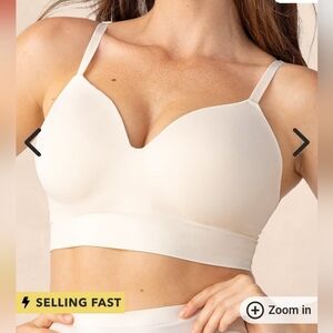 Elegant Cream Wireless Bra